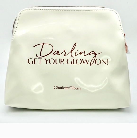 Charlotte Tilbury Bag Large “Darling, Get Your Glow On!” Cosmetic Makeup Bag NEW - Picture 3 of 4